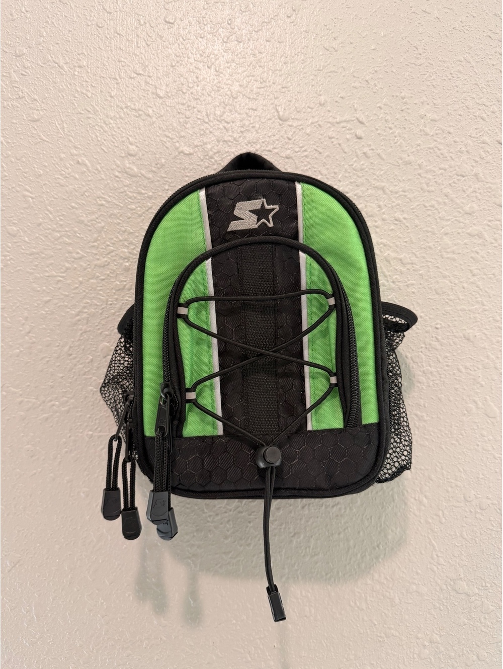 Green and Black starter Small Backpack cooler with Mesh Side Pockets